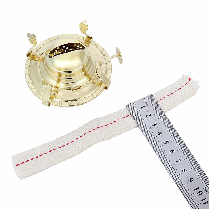 1pc Lamp Replacement Oil and OilLamp Brass Plated Burner with Reduction Collar and Cotton Lamp Wick |Fits Vintage Oil Lamps