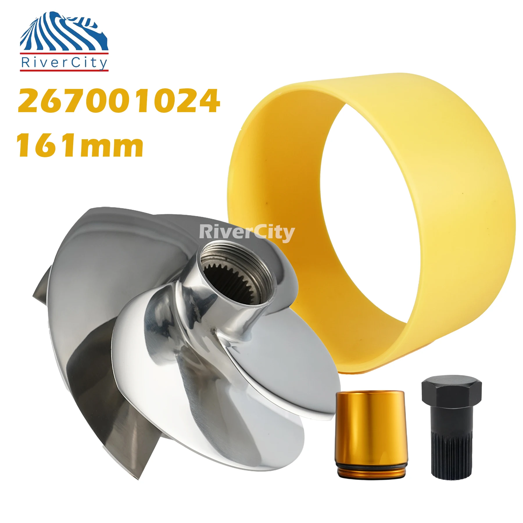 

For Seadoo RXT-X 325 / RXP-X 325 267001024/26700124 Jet-Ski Impeller 161MM 4 Blade BRP parts Watercraft Impeller jet boat PWC