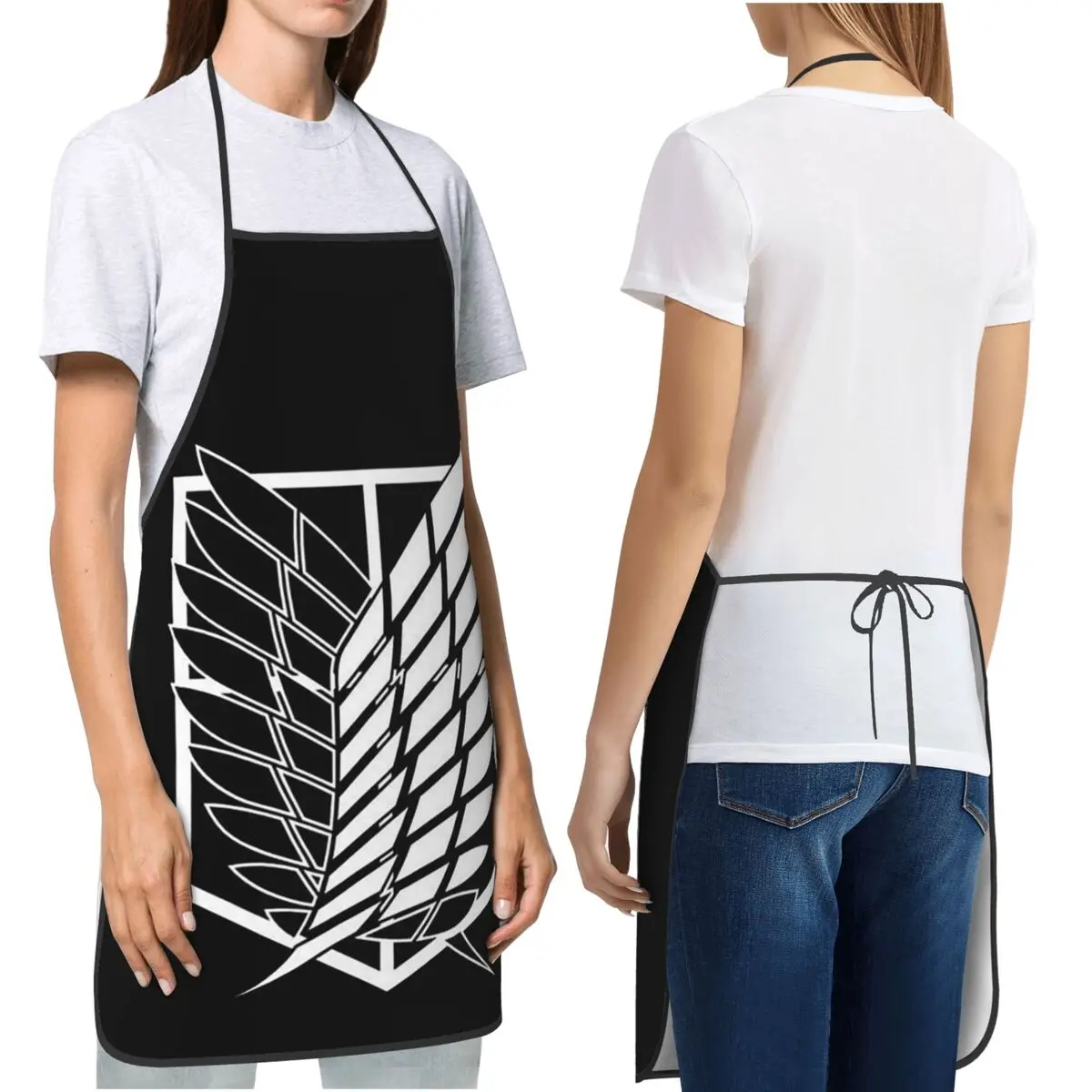 Attack On Titan Wings Of Freedom Aprons Chef Cooking Cuisine Tablier Bib Kitchen Cleaning Pinafore for Women Men Painting