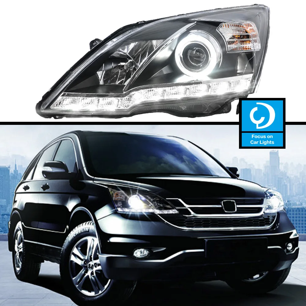 Car Front Headlight for CR-V 2007-2011 CRV LED HeadLamp Styling Dynamic Turn Signal Lens Automotive Accessories Assembly 2 PCS