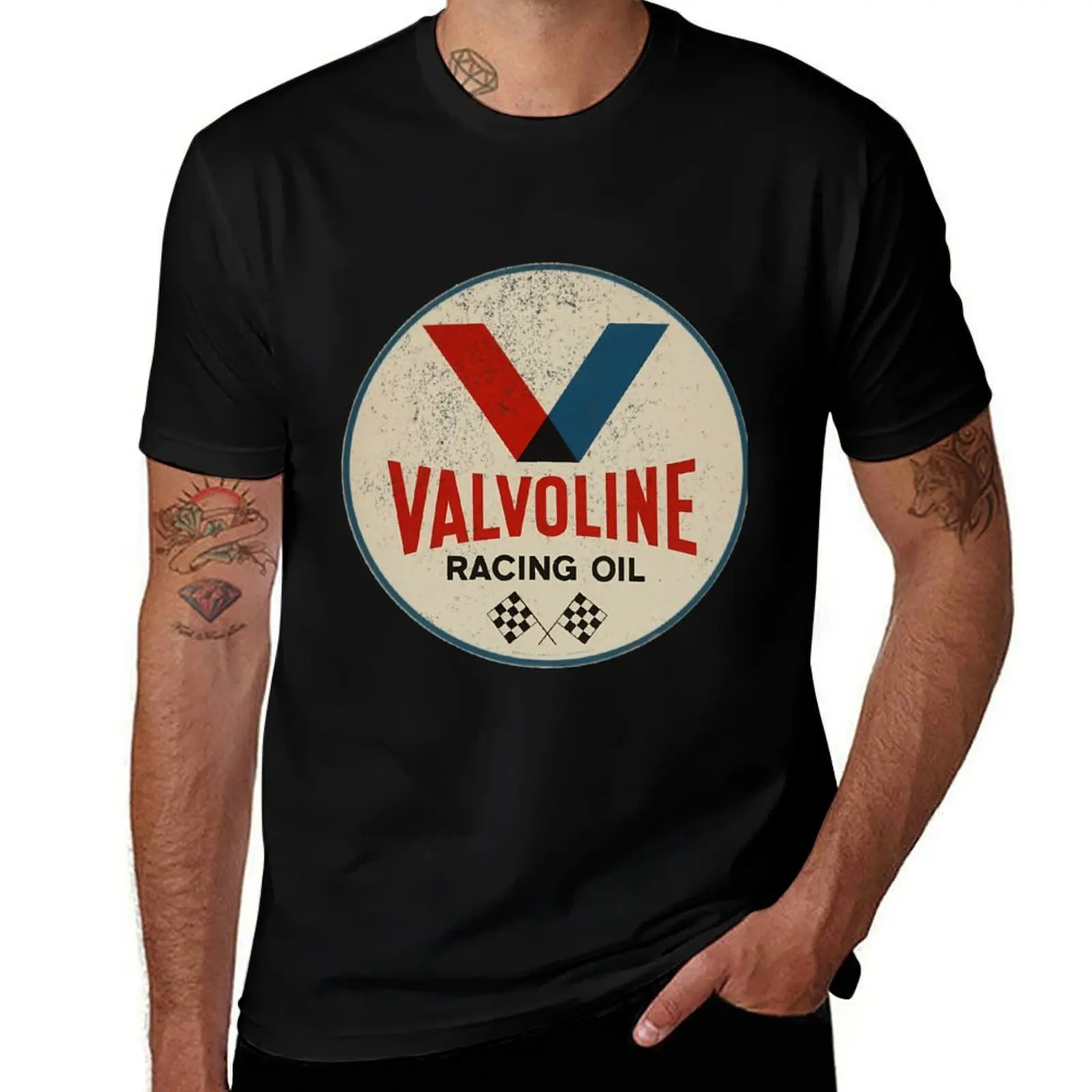 Футболка Valvoline Racing Sign для мужчин, праздничная футболка для вечеринок