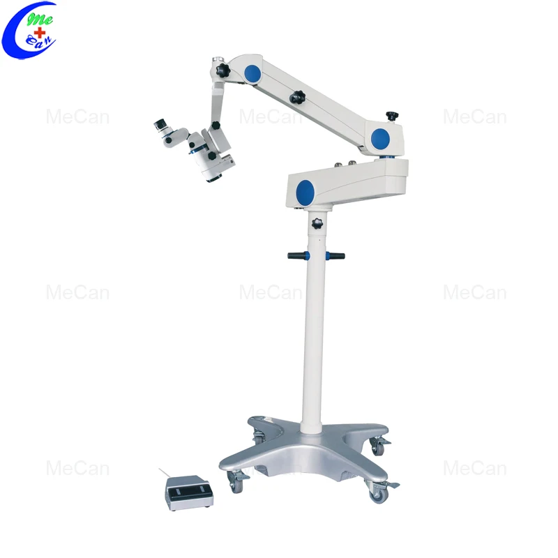 Floor Stand LED Light Source Color Filter ENT Operation Dental Microscope With 120-degree Super Balancing Arm