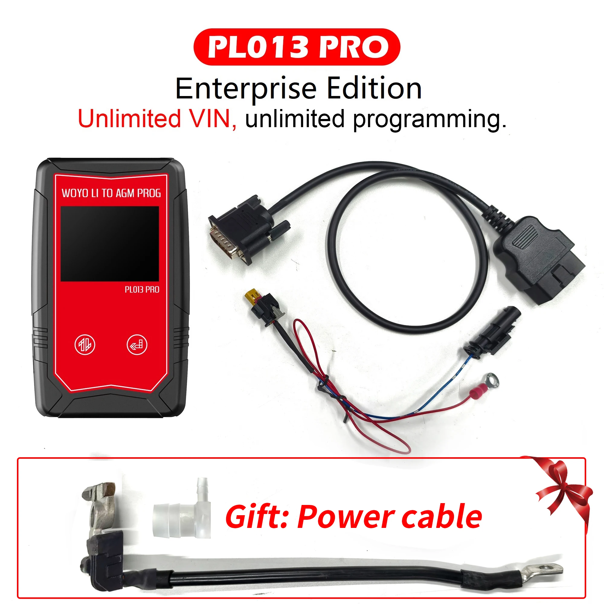 WOYO PL013 PRO For Porsche Cayenne Replace Lithium to AGM Battery Modify Programmer, Professional Battery Flash Programming Tool