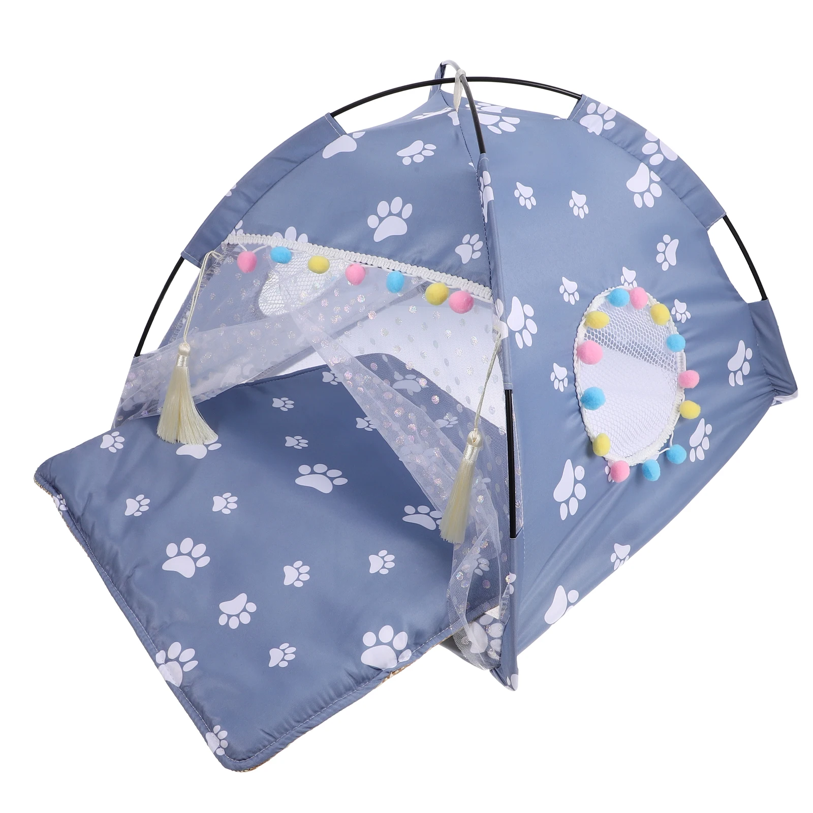 

Pet Dog Tents Blue M Size Foldable Pet Tent Nest Small Dogs Outdoor Summer Spring