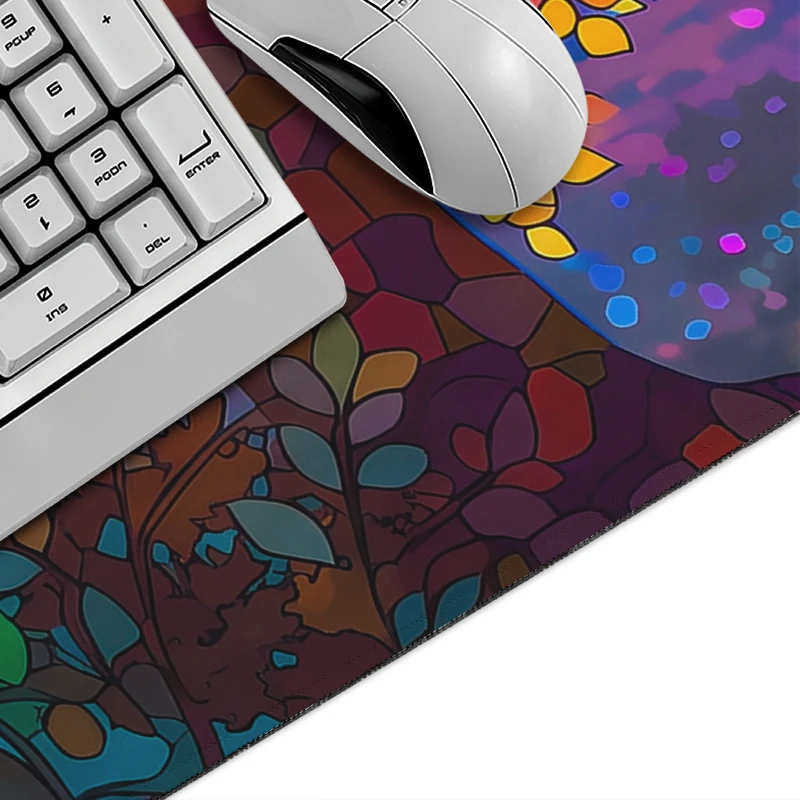 Mouse Pad Colorful Tree of Life Gaming printon demand Custom Mousepad XXL Mechanical Keyboard Pad Soft Natural Rubber Mouse Mats