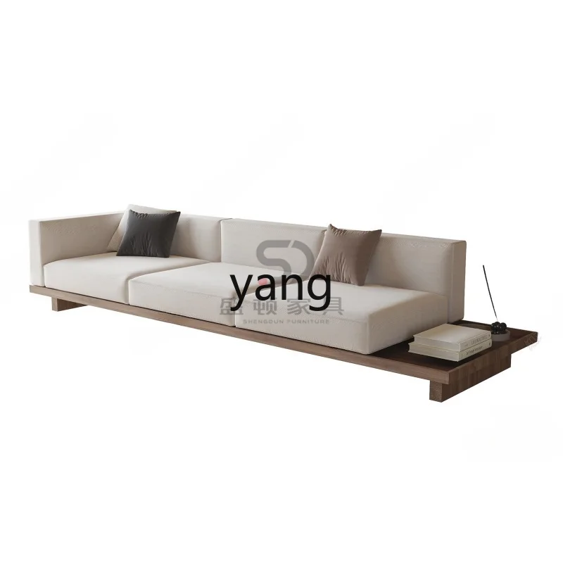 

Lh New Chinese Hotel Living Room Double Three Solid Wood Coffee Table Reception Negotiation Fabric Sofa
