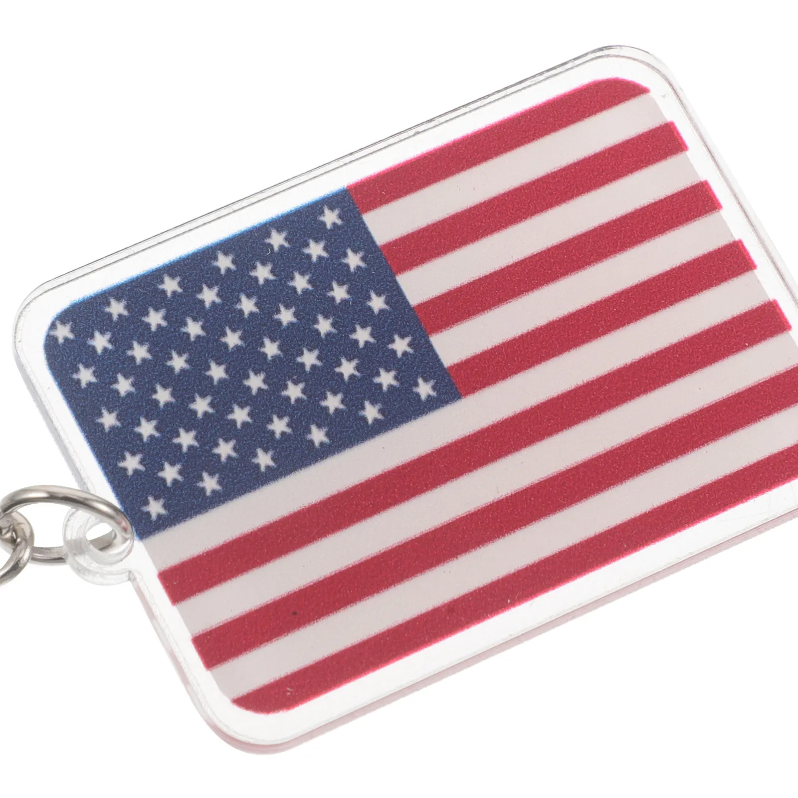 12pcs Patriotic American Flag Acrylic Keychains for Car, Purse, Backpack – USA Independence Day Souvenir