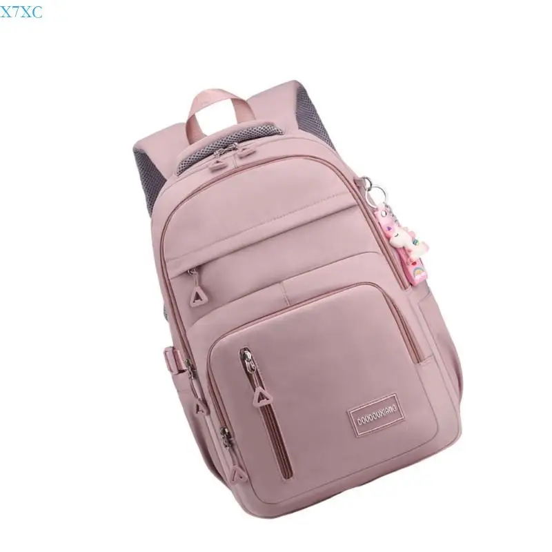 X7XC High School Rucksack with Ample Space Ergonomic Backpack Aesthetic Daypack