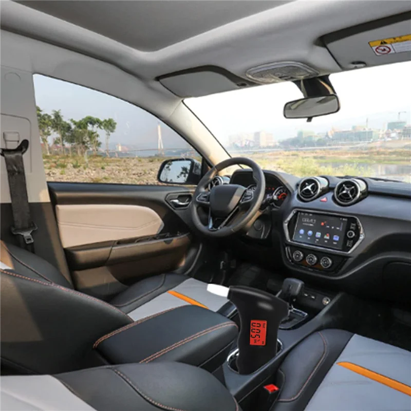 Etilometro, tester digitale portatile per alcol sull'alito, display digitale LCD per uso personale in casa/festa con 5 bocchini durevoli