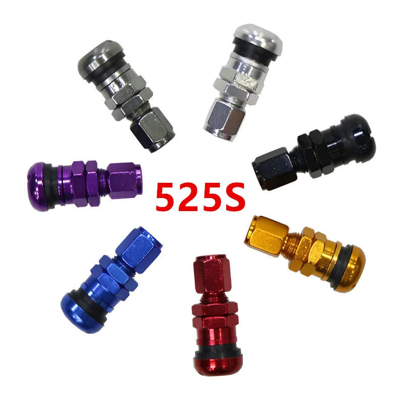 4pcs  Aluminum Tire Valves  Round flat bottom TPMS Tyre Valve For Passenger Cars,TR525 ,Universal  Motorcyc Cars TR525S FOR RAYS