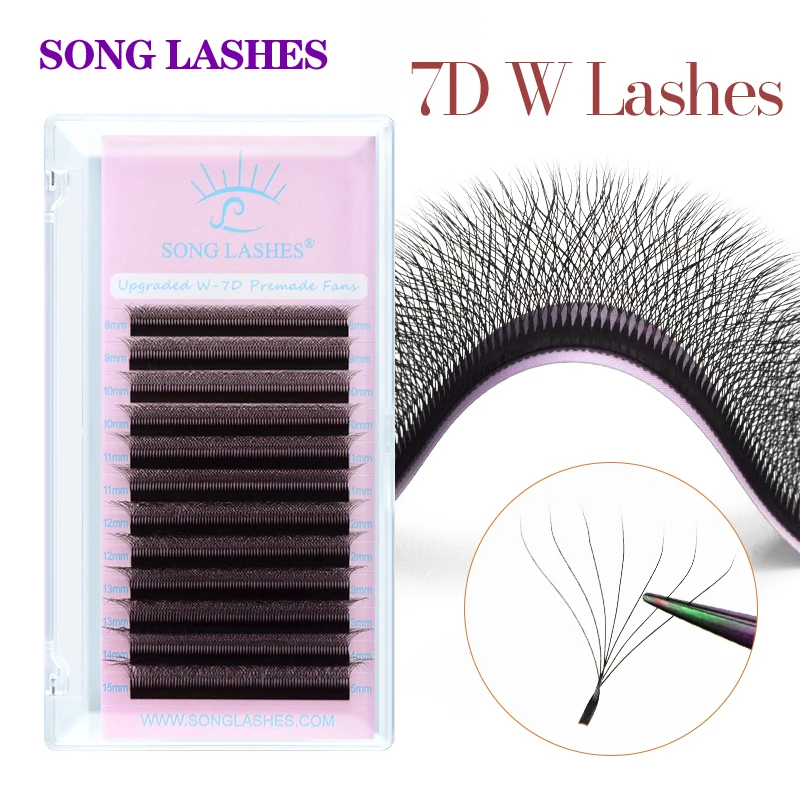 

Songlashes 7DW Auto Bloom Premade Fans 7DW Shape Faux Lashes hand-woven Eyelashes Extensions