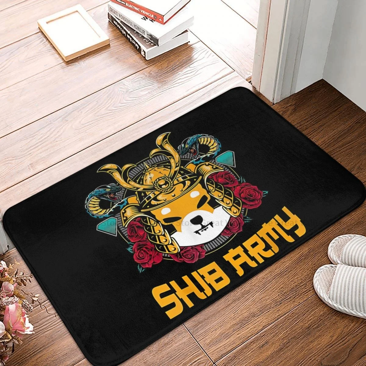 Cryptocurrency Bedroom Mat Shiba Army Shiba Inu Coin Crypto Token Doormat Kitchen Carpet Balcony Rug Home Decor