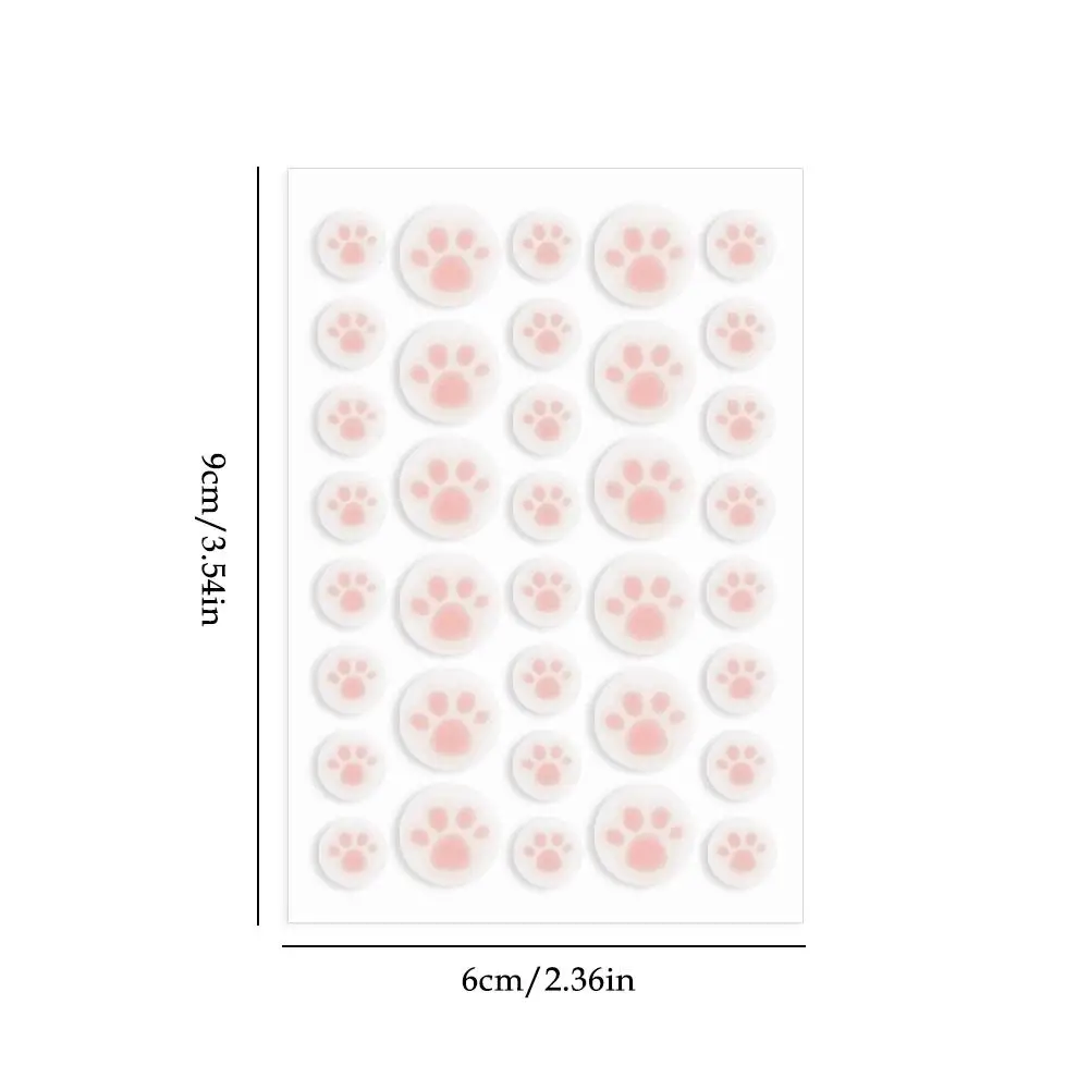 ملصق علاج حب الشباب على شكل دائري ، غطاء حب الشباب ، رقعة إزالة البثور ، العناية بالبشرة ، مخفي القطط اللطيفة ، 10 ملاءات ، 4.5