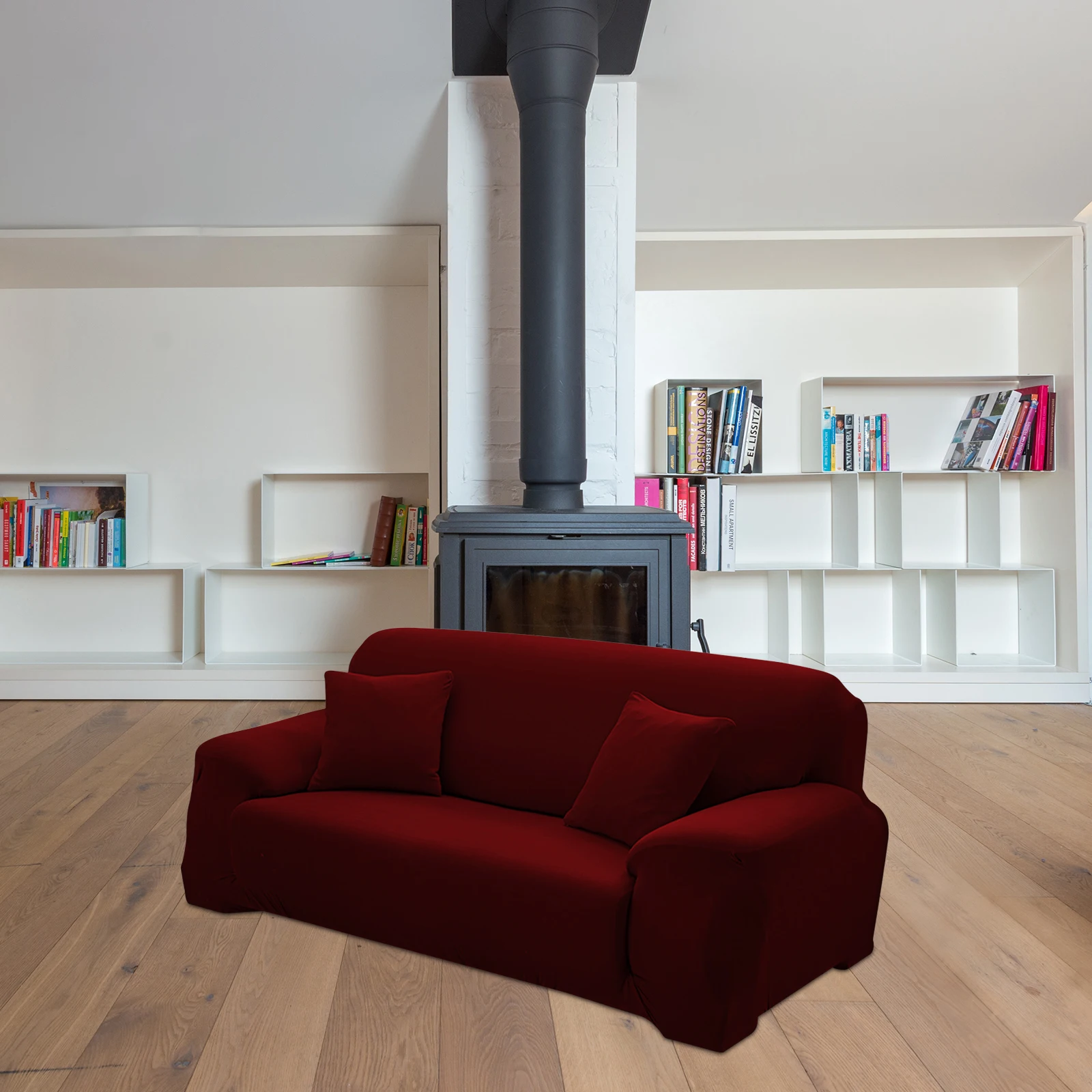 

Sofa Cover Polyester Protectors Simple Travel Couches Seater Pets Solid Color Decorative Living Room Hotel Dorm Homestay Easy