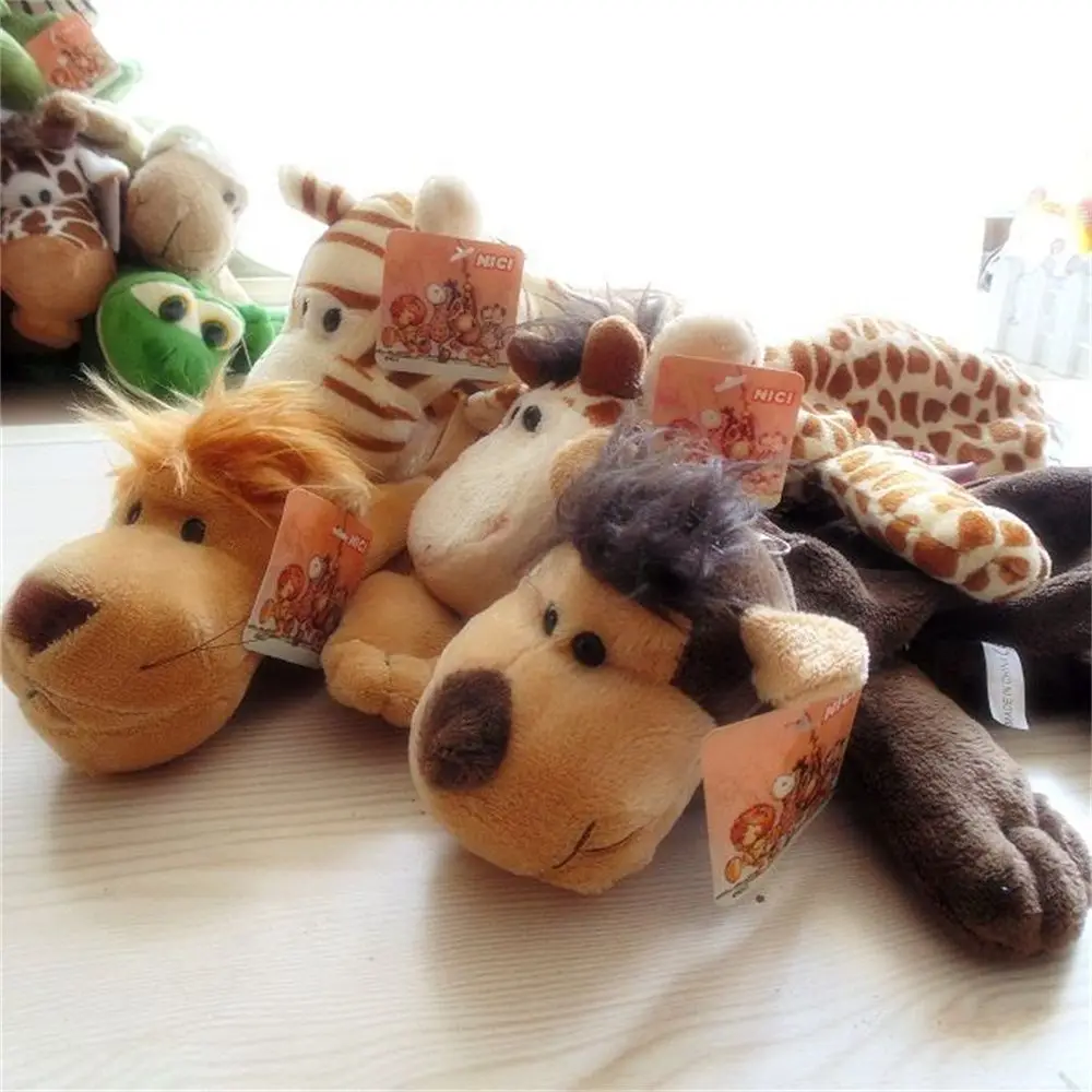 Portable Plush Forest Animal Storage Bag Pencil Case Kawaii Lion Elephant Stationery Storage Supplies Cosmetic Bag Kids Gifts