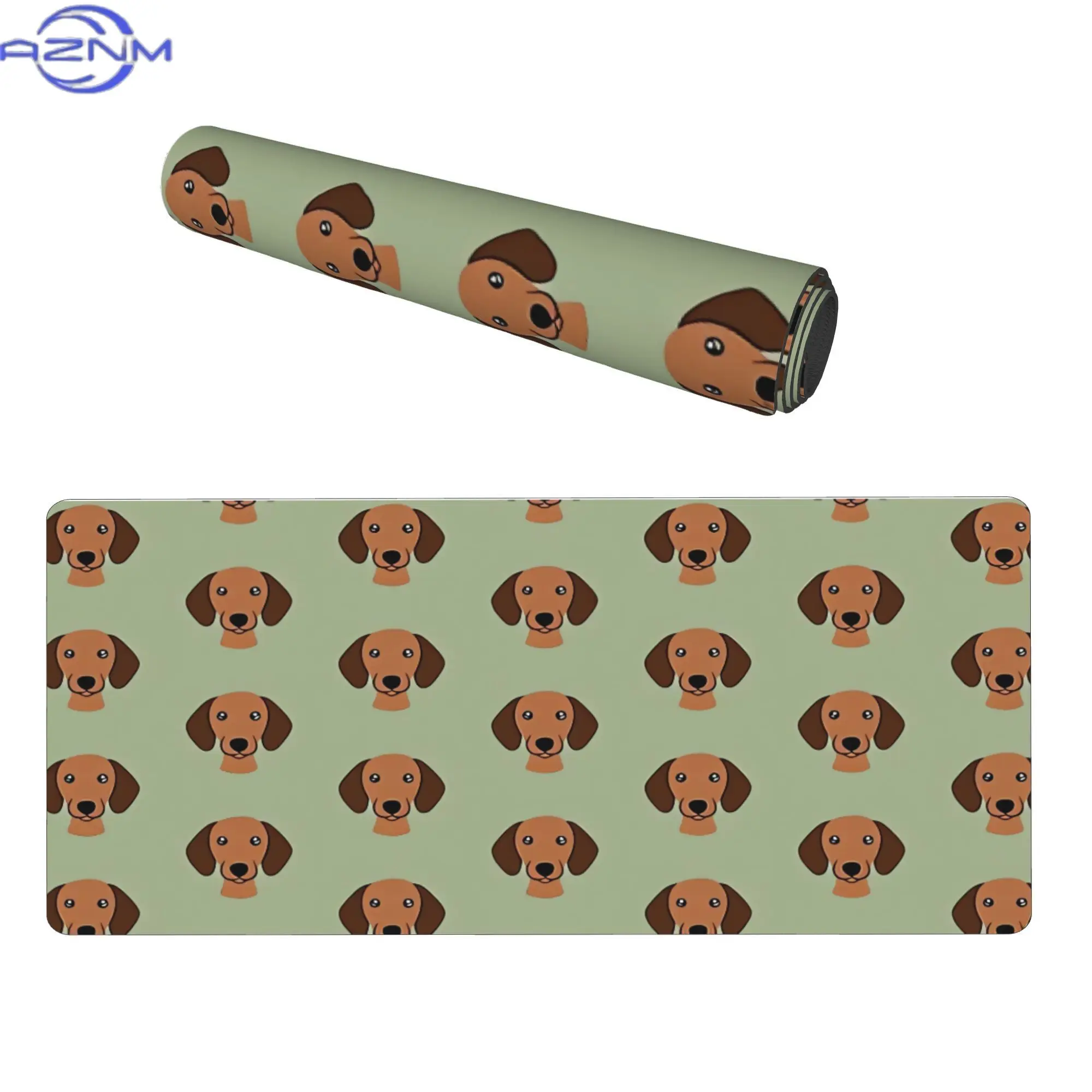 Cute Retro Dogs Dachshund Desk Mats Minimalist Keyboard Mat for Creative Studios Complements Modern Devices and Clean Desks