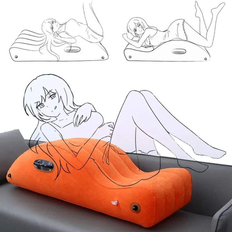 

PVC Flocking Labor-saving Inflatable Pilates Sofa Sex Pillow For Women Couples Love Position Cushion Adult Toy Multipurpose