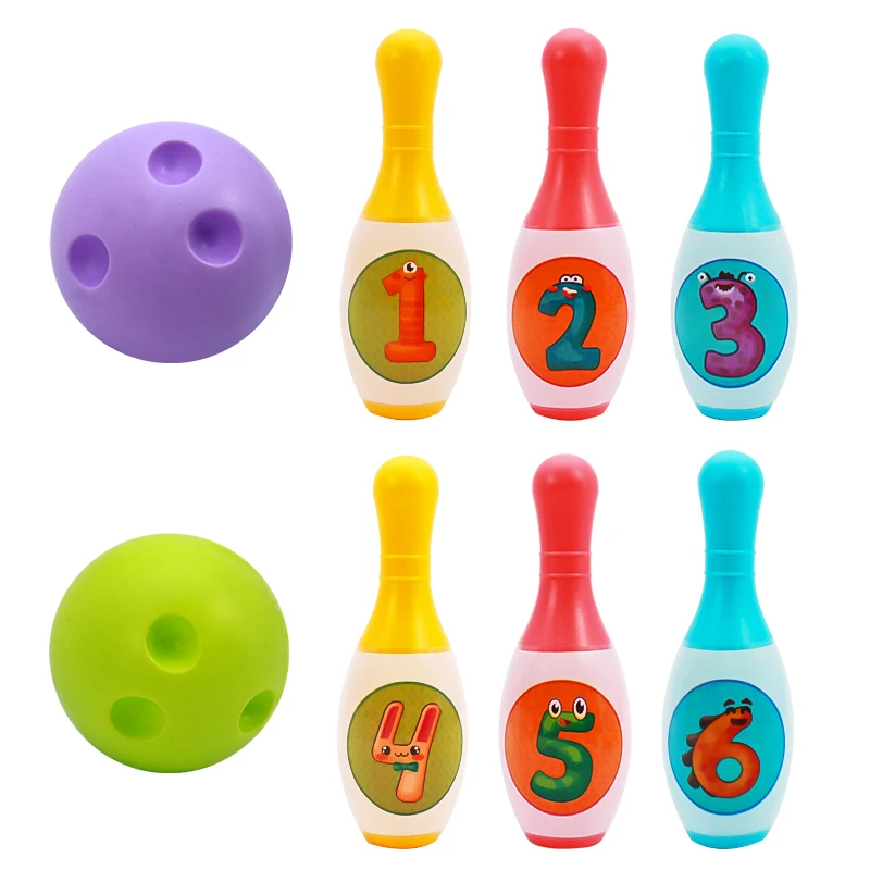 Children's bowling set, toys for children aged 2 and above game gifts, boys and girls with numbers, outdoor and indoor sports