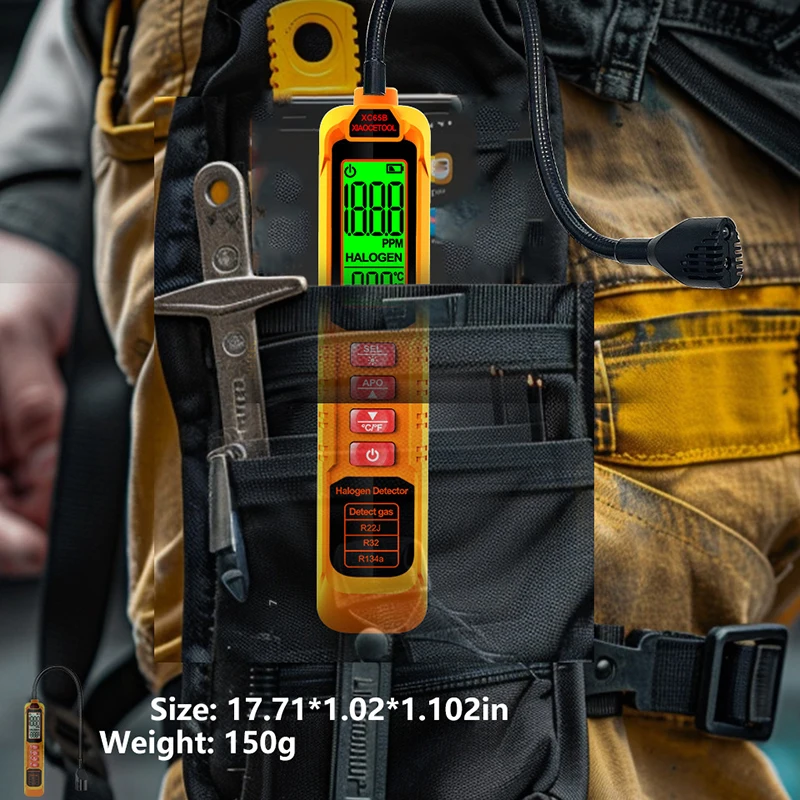 Halogen Gas Leakage Detector Digital Refrigerator Leak Tester Air Conditioner for R22/R410A/R32 Gas Detector Household Tools