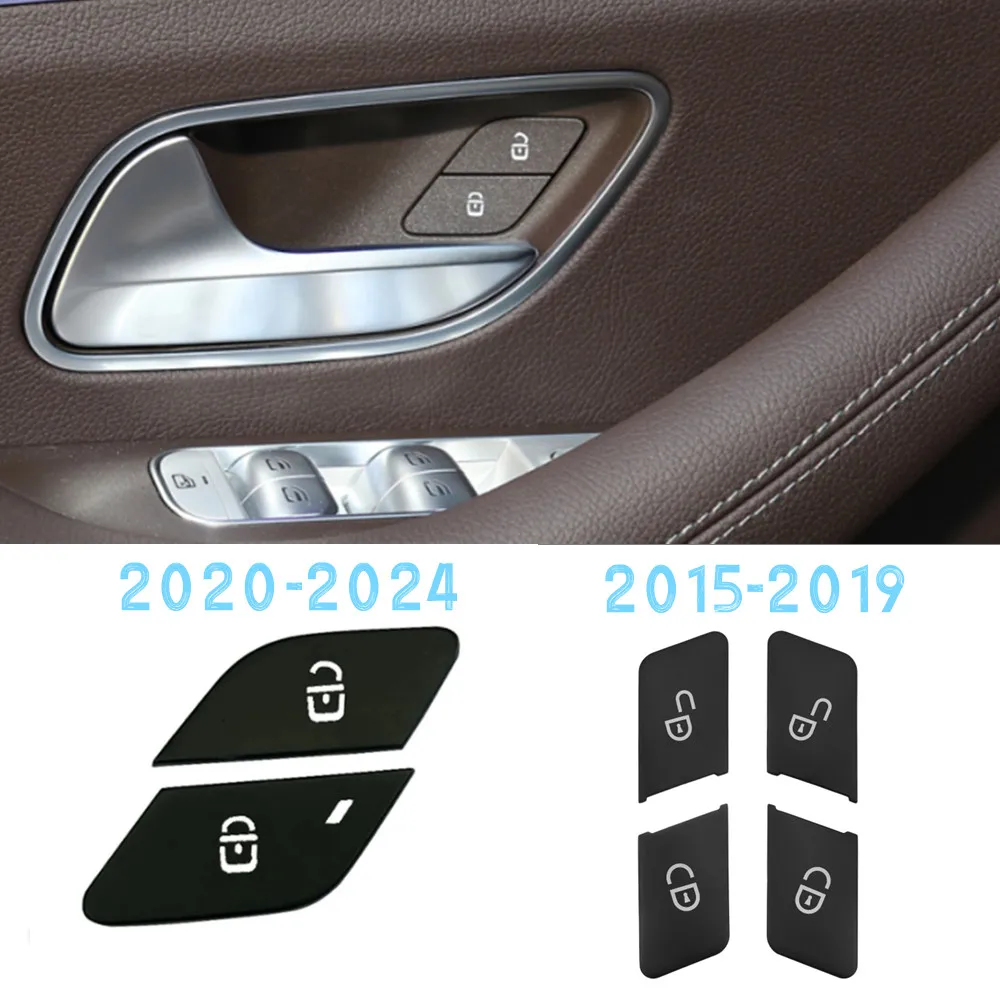 Car Door Lock Switch Button Sticker Sequins Decoration Cover Trim For Mercedes Benz GLE GLS GLE450 2019-2024