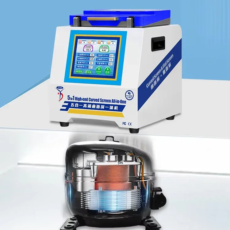 

Hycells YD636 All in One Laminating Debubble Machine for Curved Straight Screen up to 10.5inch Phone Repair Machine