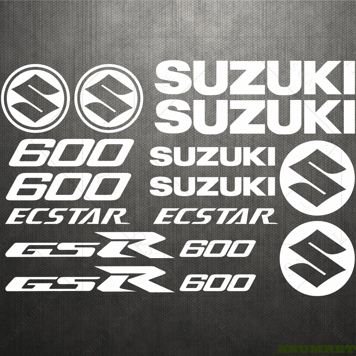 Suzuki pegatinas GSR 600 Logo motocicleta tanque casco emblema calcomanías conjunto