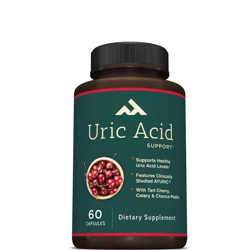 

High Quality Uric Acid Support Supplements - Including Sour Cherries, Chanca Piedra, Celery Extract, and Turmeric -60 Capsules