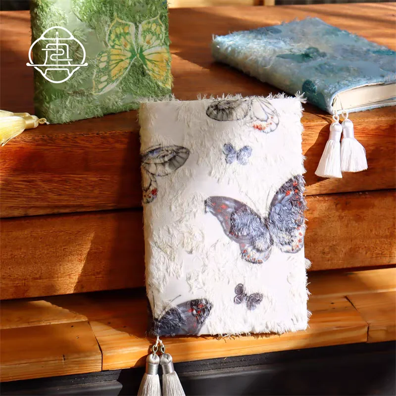 New Tassel Texture Handmade Cloth Booksuit Set A5A6 Handbook Handbook Handbook Envelope Diary Book Cover Protective Cover