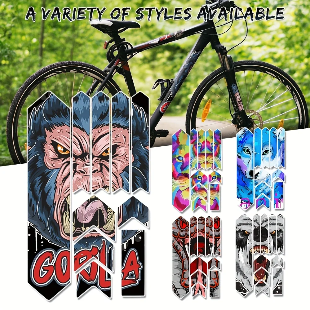 10 in 1 sticker set, bicycle frame decoration sticker, anti-scratch protection sticker, suitable for road bicycles, BMX, MTB, XC