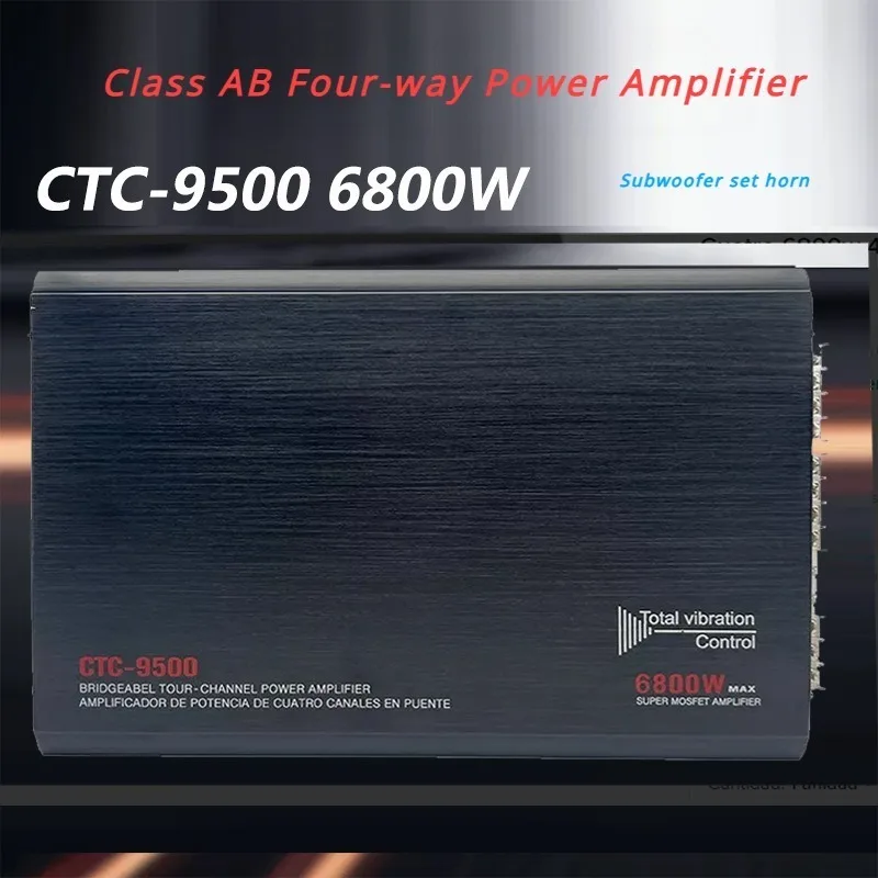 

Автомобильный усилитель CTC-D9500F, класс AB, четырехканальный, для модификации автозвука