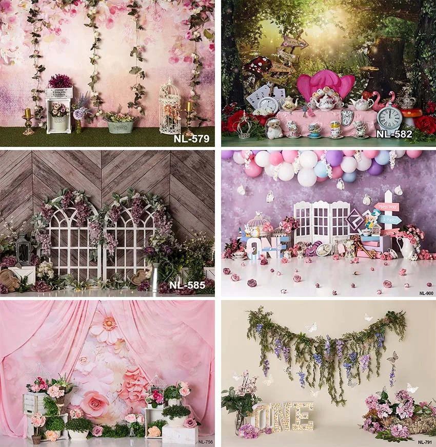 Сказочная принцесса один день рождения торт разбивать фон Алиса Страна Чудес чайвечерние Фон фотографии мечтательный лес фотосессия