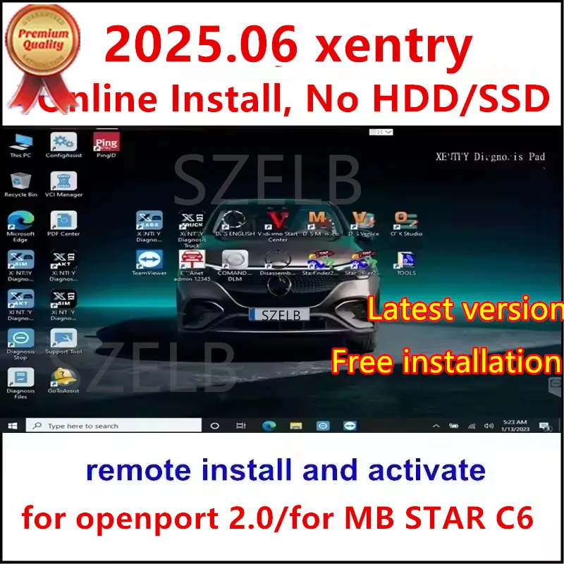 

Newest 2025.06Xentry Software Remote Install and Activate DT.S WI.S EP.C for Auto Diagnostic Tool for openport