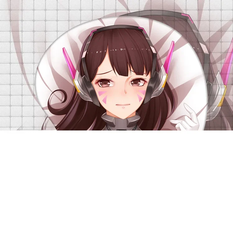 Dva 3D Mouse Pad Game Hand Wrist Rest Mousepads Oppai Soft Mouse Mat Office Work Gaming Gamer Xmas Otaku Gift