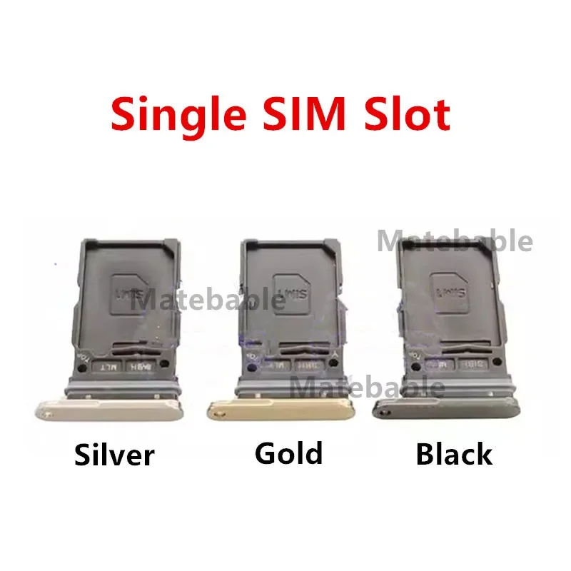 S24Ultra SIM Card Slots For Samsung Galaxy S24 Ultra S928 SIM Tray Adapters Socket Holder Replace Phone Housing Repair Parts