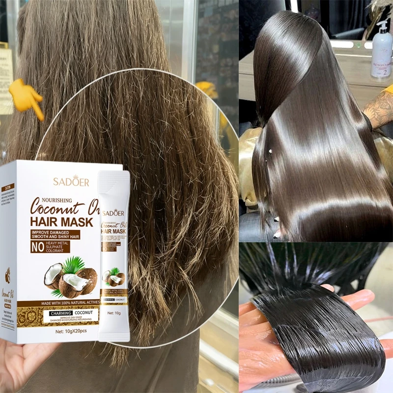 5-Second Smooth Hair Mask Collagen Keratin Deep Treatment Dry Anti-Split Ends Repair Damaged Frizz Soft Smooth Healthy Hair Care