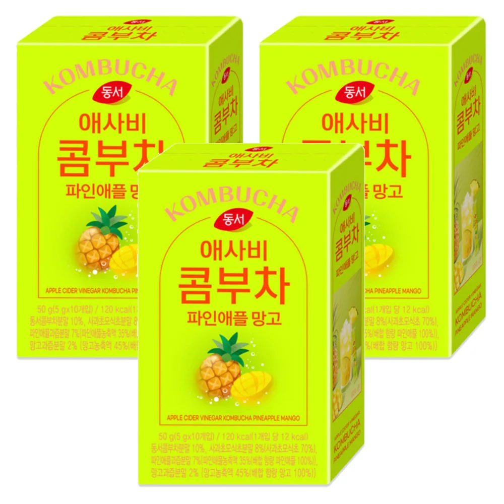 Dongseo kombu cha Kombucha vinagre de cidra AppleCiderVinegar piña mango piña 30T té 150g