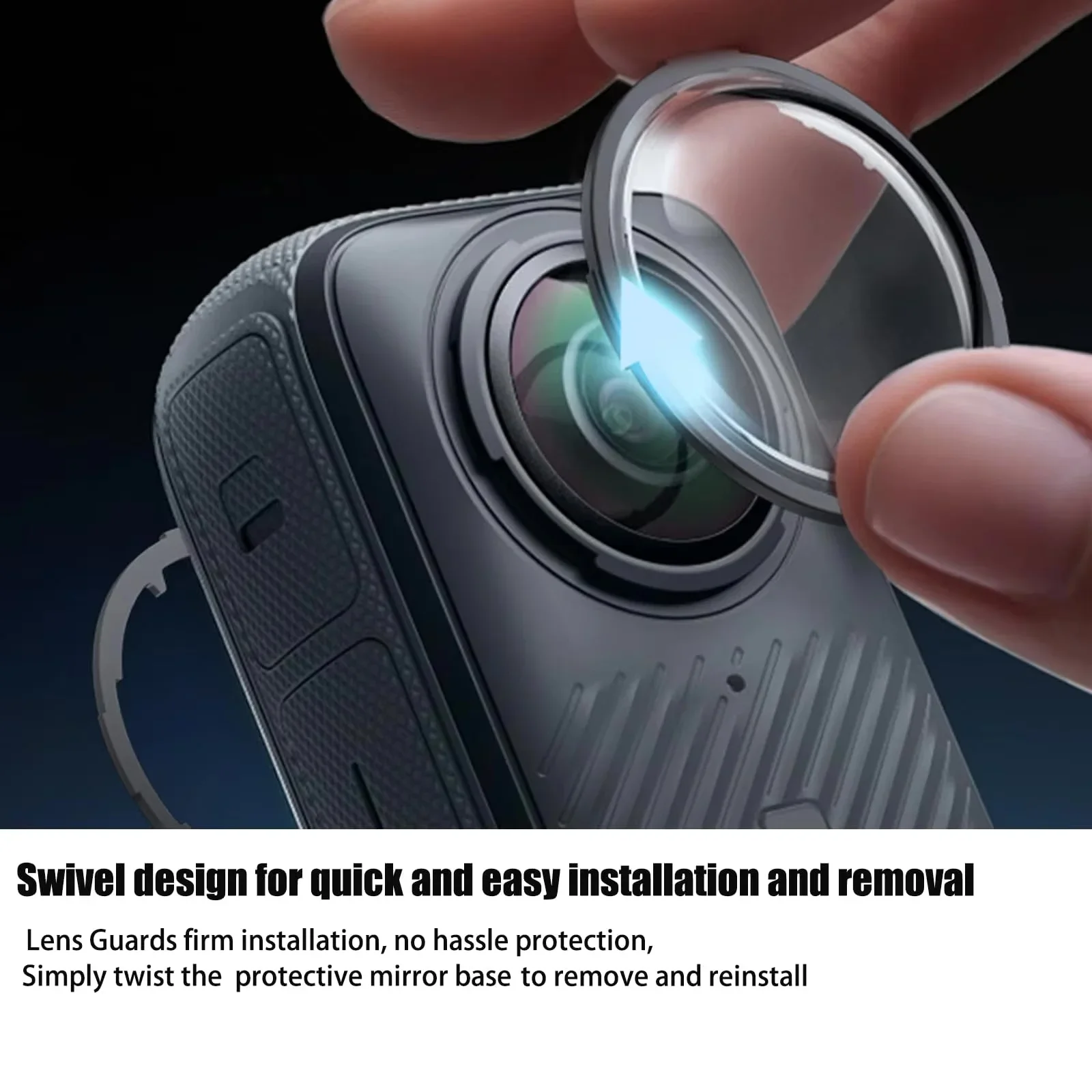 พรีเมี่ยมกระจกเลนส์สำหรับอินสตา 360 X4 กระจกนิรภัยป้องกันรอยขีดข่วนเลนส์ตัวป้องกันอินสตา 360 X4 อุปกรณ์เสริม