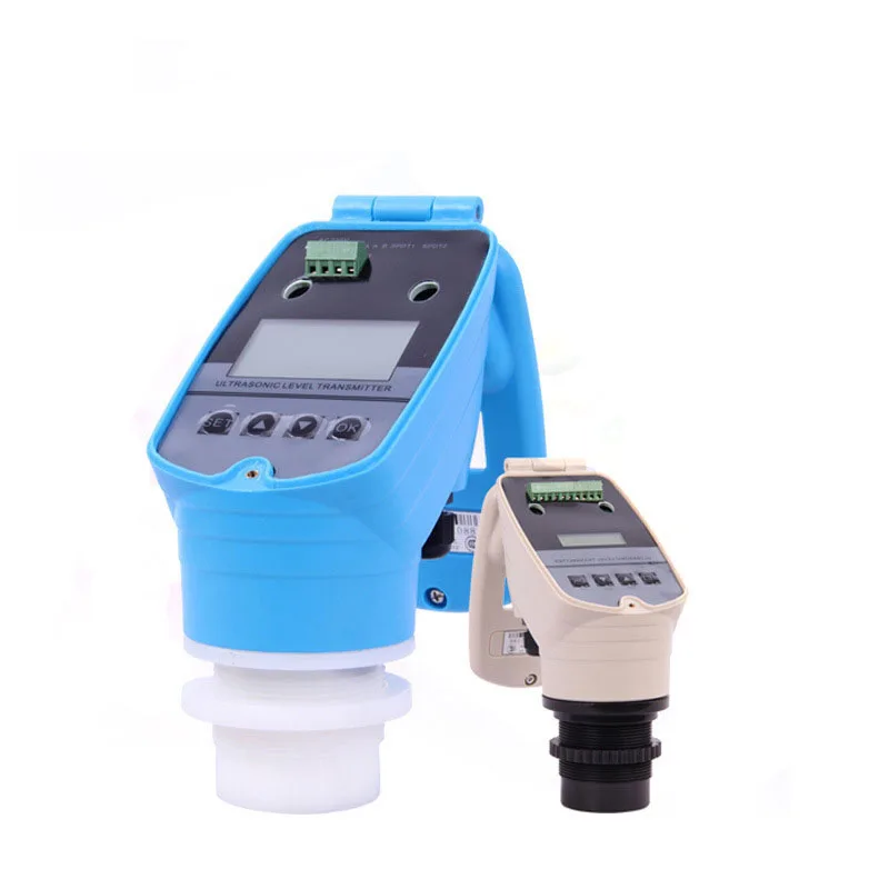 LCD ultrasonic level meter differential meter transfer sensor anti-corrosion ABS PE PTFE material optional relay output