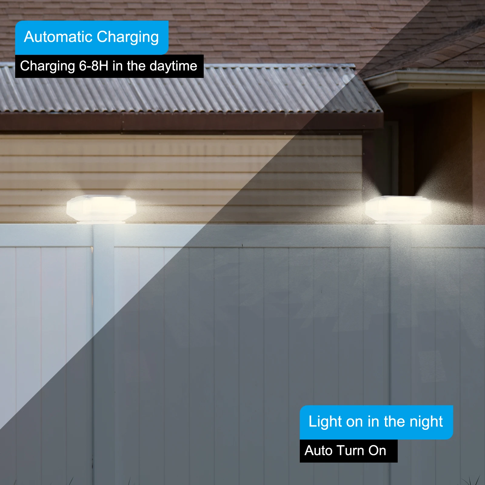 2/4 ชิ้นกันน้ําพลังงานแสงอาทิตย์ไฟแสงอบอุ่นกลางแจ้งสแควร์โคมไฟถนน LED ไฟเตือนความปลอดภัยไฟกลางคืนสําหรับขั้นตอนลานสวน