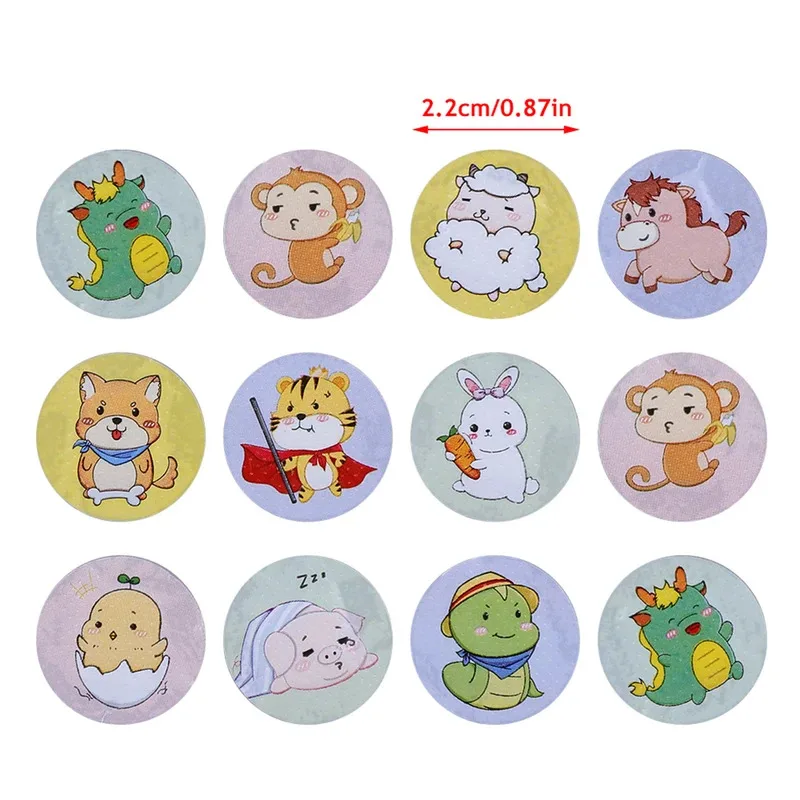 120pcs Round Waterproof Bandages, Cartoon Pattern Breathable Bandage Patches