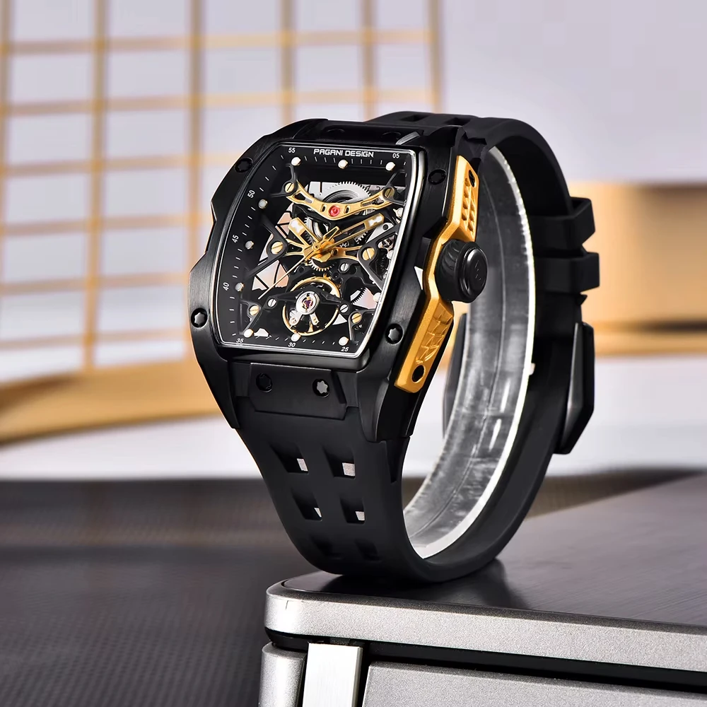 PAGANI DESIGN 2026 New 42MM Top Mechanical Men Watch Luxury Sapphire Glass Automatic Watch 50M Waterproof Skeleton Watch Men