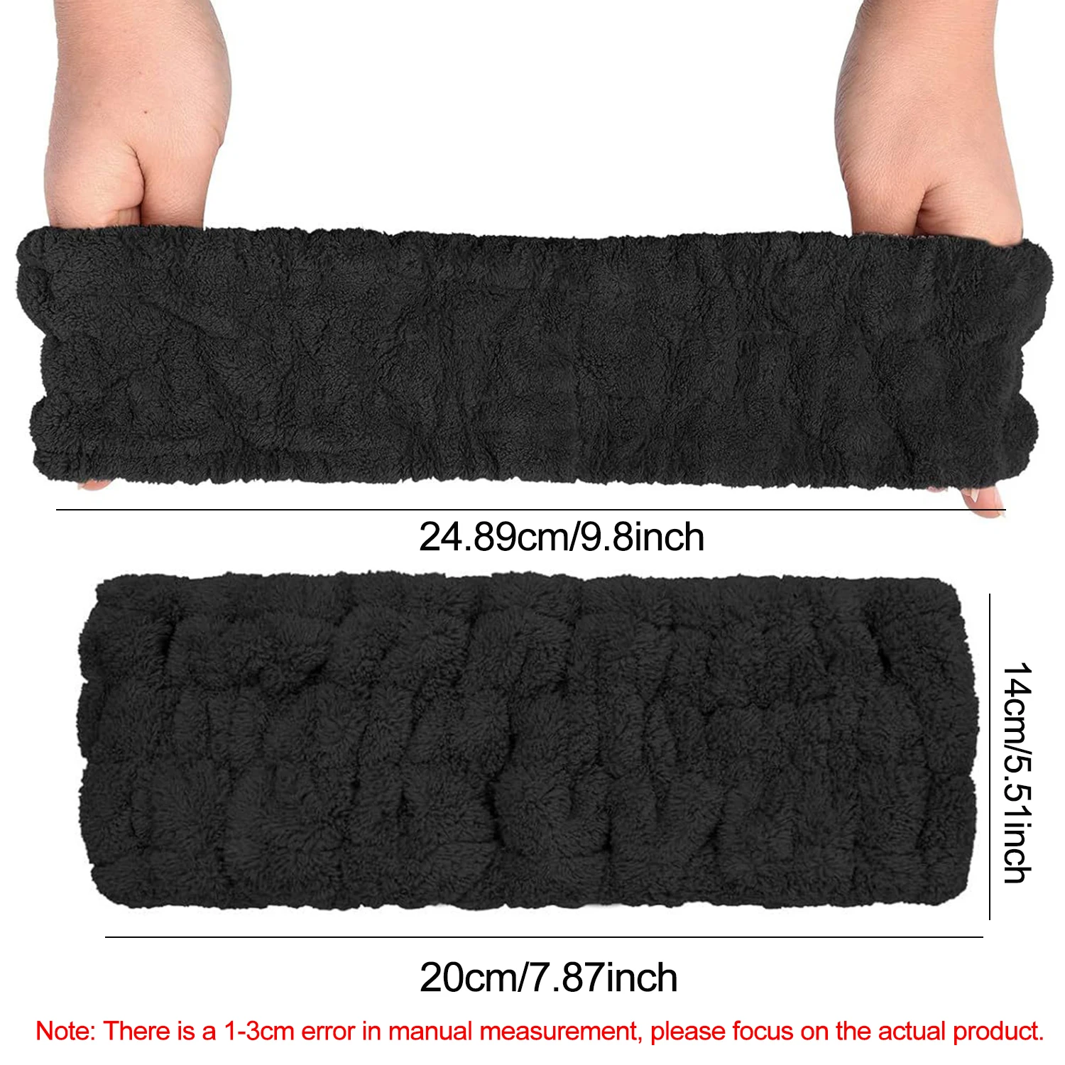 3 Pieces Spa Headband For Women Facial Makeup Headband Soft Terry Cloth Hairband and Wristbands Washing Face Shower Beauty Tool