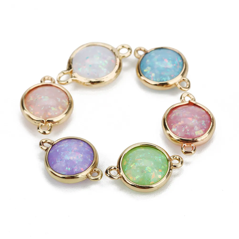 

5pcs Resin Geode Pendant Double Sided Diy Jewelry Making Supplies For Necklace Bracelet Keychain Craft Decor Hanging Pendant