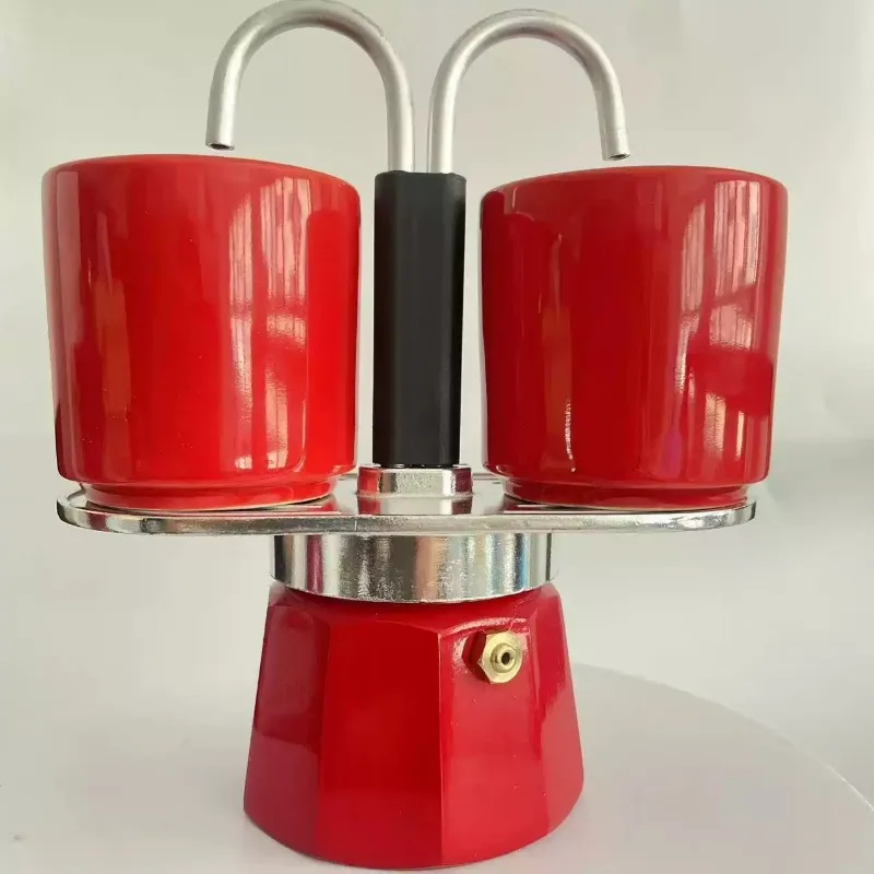 Food-Grade Aluminum Mini 2-Cup Moka Pot Espresso Maker for Home & Camping