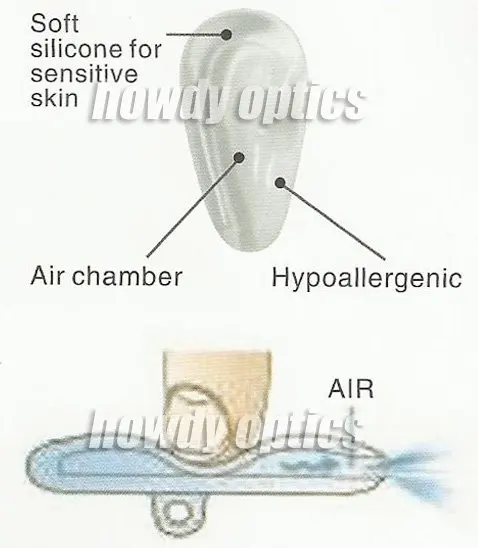 100pieces= 50pairs 14mm Anti-slip High Quality Glasses Eyeglasses Silicone Air Chamber nose pads Super Light Soft
