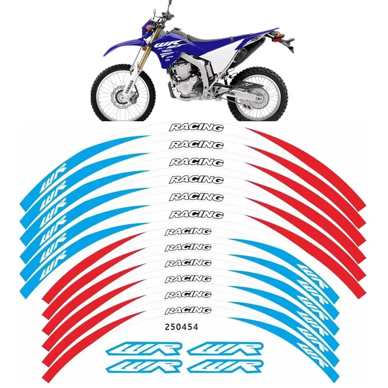 ملصق ملصق تزيين عجلة الدراجة النارية ، أجزاء لياماها WR250R ، WR250F ، WR450F ، 18