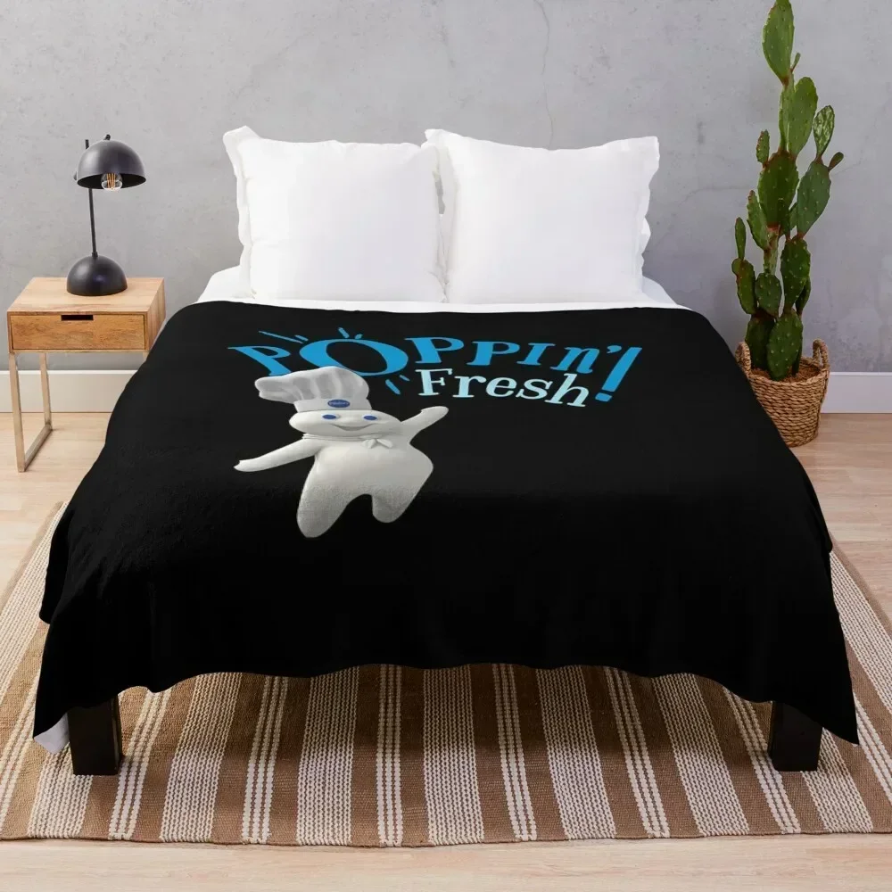 

Fresh Pillsbury Doughboy Funny Throw Blanket Soft Sherpa Fleece Warm Blanket for Winter