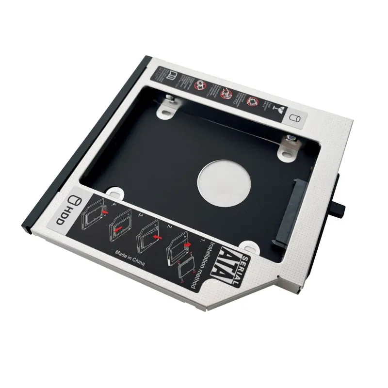 NIGUDEYANG Ultrabay 2nd 2.5 HDD SSD Obudowa dysku twardego Wnęka optyczna Caddy Ramka do Lenovo ThinkPad R400 R500 T420 T430 T510 — zdjęcie produktu 7