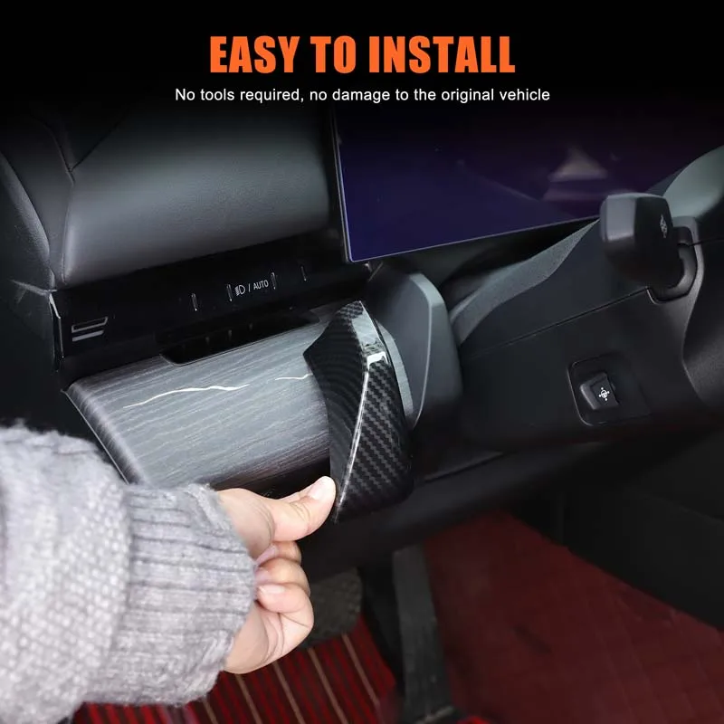 لسيارات BMW 5 Series G60 2024-26 ملحقات السيارة الداخلية ABS ألياف الكربون سيارة مركز التحكم شاشة عرض كلا الجانبين غطاء الكسوة #2