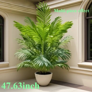50-Inch Giant Artificial Palm Tree Realistic Full Lush Greenery Indoor Outdoor All-Season Decor for Home Office Wedding Party 1
